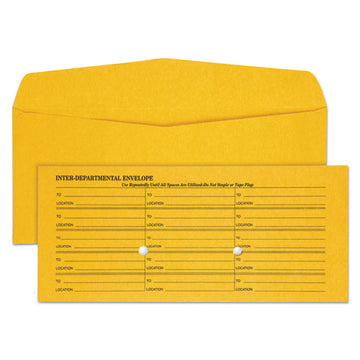 Quality Park™ Light Brown Fold Flap Kraft Trade Size Interoffice Envelope, One-sided Box-style Format, 4.5 X 10.38, Brown Kraft, 500-box freeshipping - TVN Wholesale